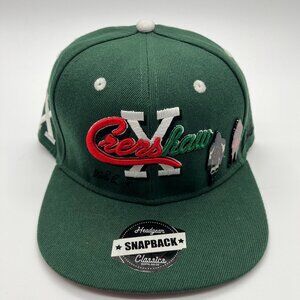 Crenshaw Malcolm X Snapback Hat Cap Adult One Size Green Headgear Classics NEW